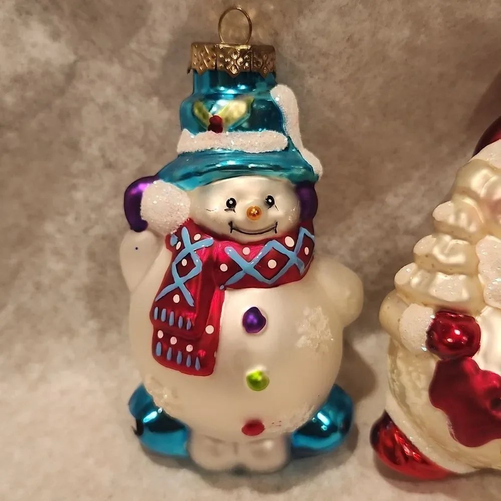 Snowman Christmas Ornaments Set of 2